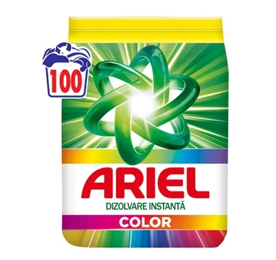 Detergent de rufe pudra Ariel Color 6,5 kg, 100 spalari